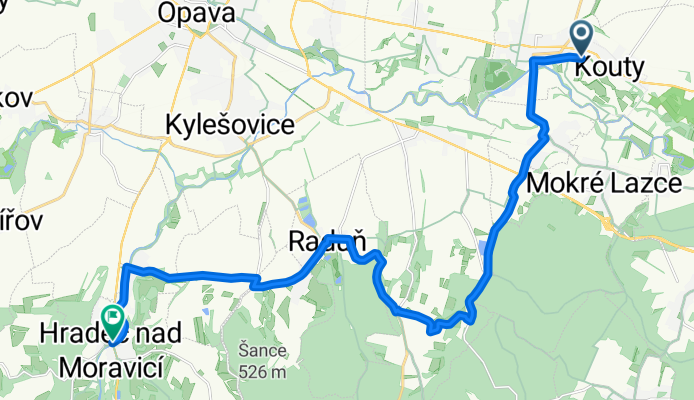 Trasa Kravaře-Hradec Nad Moravici silnicka