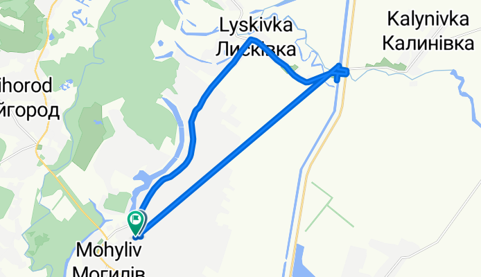 От Unnamed Road, Могилівська до Unnamed Road, Могилівська