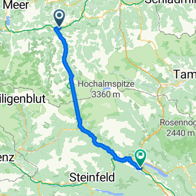 Klamm, Sankt Veit im Pongau nach Edlinger Straße 1, Spittal an der Drau