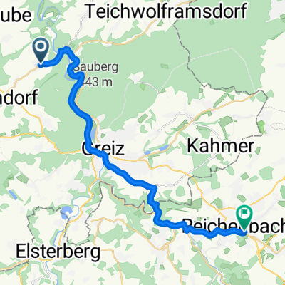 Nitschareuth 53, Langenwetzendorf nach Am Graben 67, Reichenbach im Vogtland