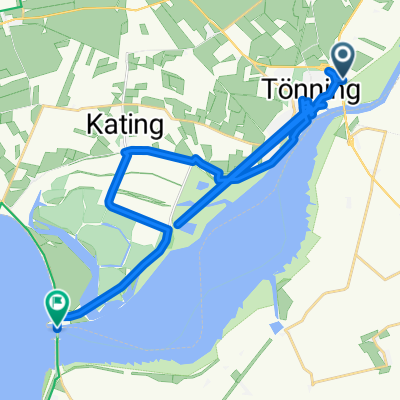 Tönning nach Eidersperrwerk