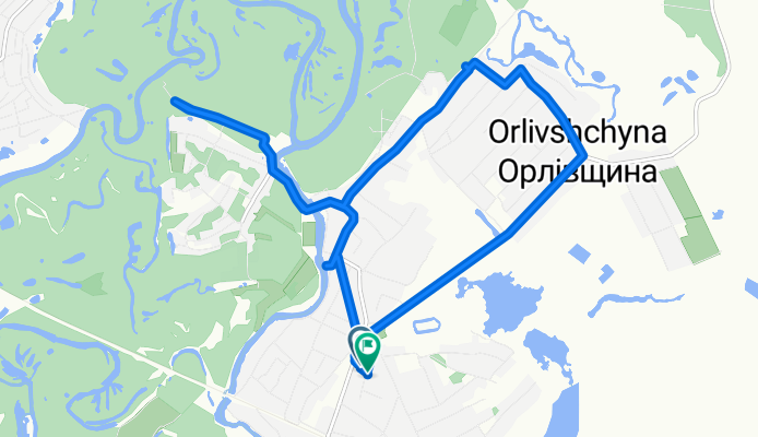 От Шефская улица, Орлівщина до Шефская улица, Орлівщина