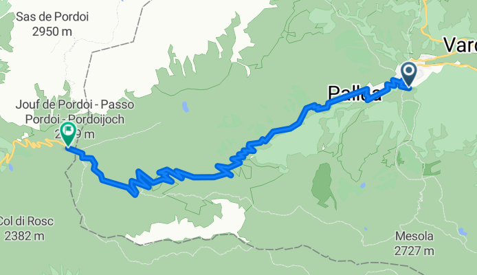 salita passo pordoi
