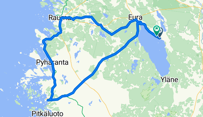 173km Säkylä - Rauma - Uki - Säkylä