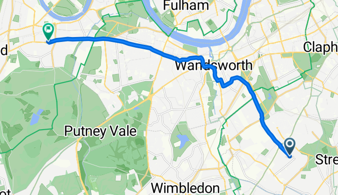 190–198 Hillbrook Road, London to 316A Upper Richmond Road W, London