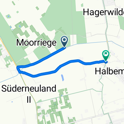 Zweite Moorriege 13, Lütetsburg nach Halbemonder Straße 13