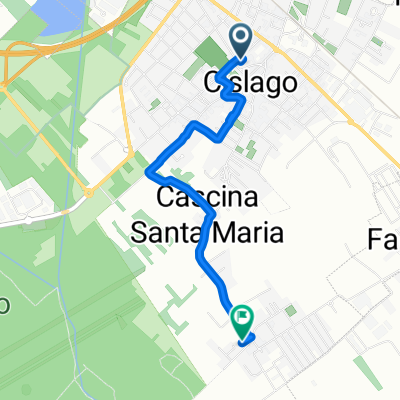 Da Piazza Enrico Toti 41, Cislago a Via Gianni Rodari 37, Massina