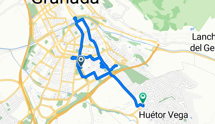 De Paseo del Emperador Carlos V 39, Granada a Calle Milonga 2, Huétor Vega