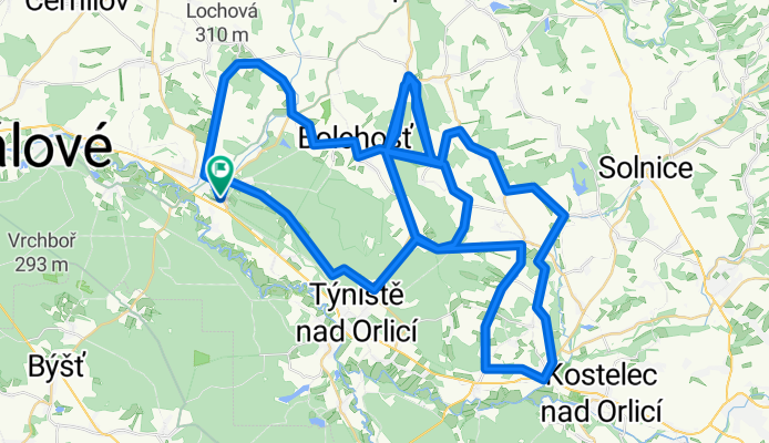 Třebechovice pod Orebem -3 x Ostašák - Častolovice - Třebechovice