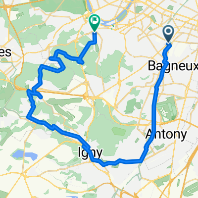 D906 166, Châtillon to Rue de l'Abbaye 2, Meudon