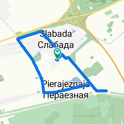 От улица Железнодорожная, Слабада до улица Железнодорожная, Слабада