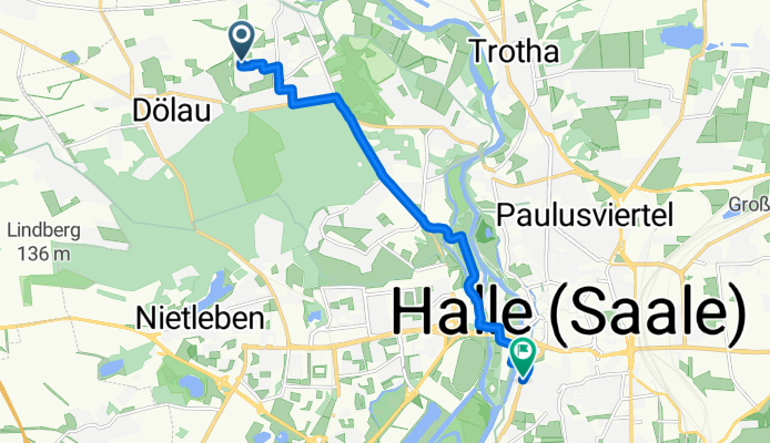 Am Waldkater, Halle (Saale) nach Glauchaer Straße 35a, Halle (Saale)