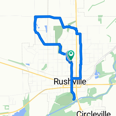 712 N Harrison St, Rushville to 705 N Morgan St, Rushville