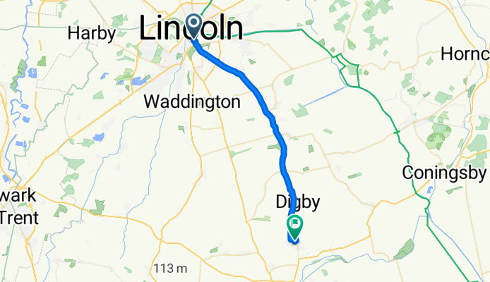 Palmer St, Lincoln to 15 Queensway, Sleaford
