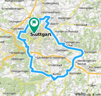 Rund um Stuttgart 01 - Radroute - 🚲 Bikemap