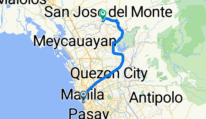 Manila to Unnamed Road, San Jose del Monte City