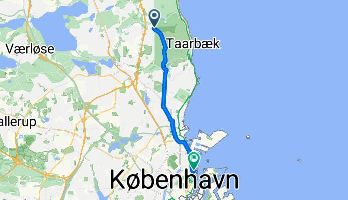 Lundtoftevej 299, Kongens Lyngby do Indiakaj 6, Kopenhaga