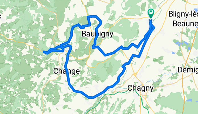 Rue du Cromin, Meursault to 1 Route de Volnay, Meursault