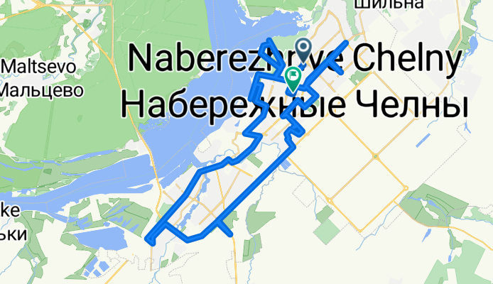 От проспект Сююмбике, 61/2, Набережные Челны до 16-й микрорайон, 28, Набережные Челны