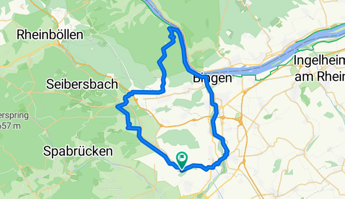 Guldental Rhein und zurück