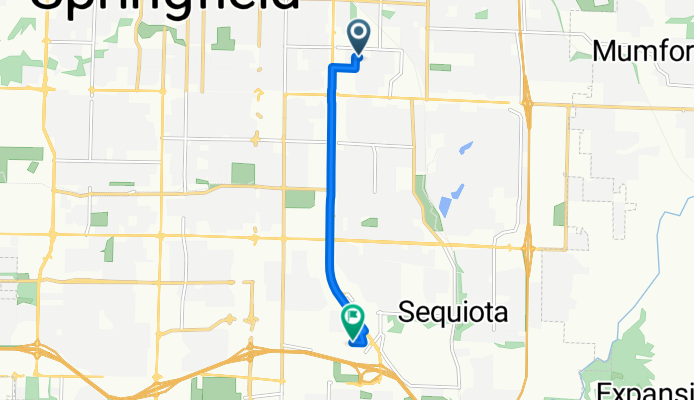 2020 E Bennett St, Springfield to 1953 E Independence St, Springfield