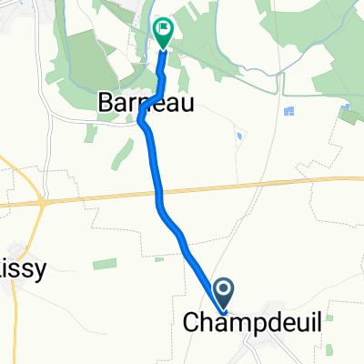 Rota desde 25 Rue des Fusées, Champdeuil