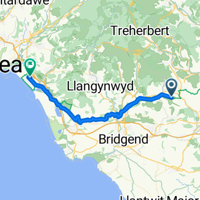 Route to 12 Baglan Bay Retail Park, Afan Way, Port Talbot