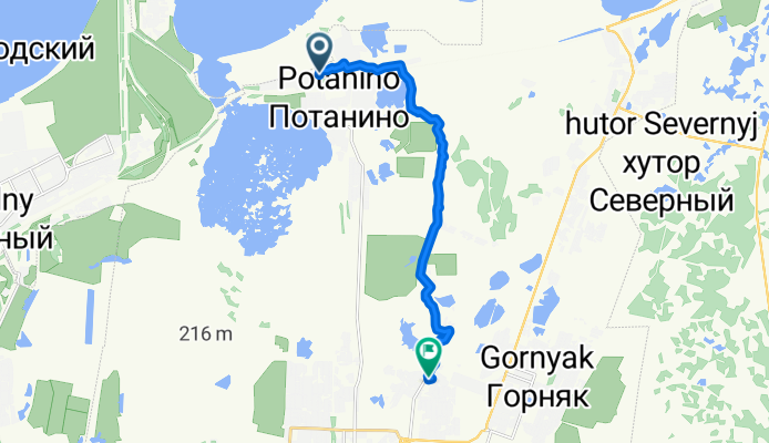 От Сахалинская улица 69, Копейск до улица Меховова 13, Копейск