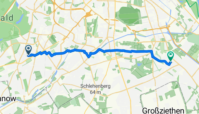 Ersteiner Straße 10, Berlin nach Rudower Straße 48, Berlin