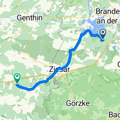 Neue Mühle 2, Brandenburg an der Havel nach Wüstenjerichower Chaussee 3, Möckern