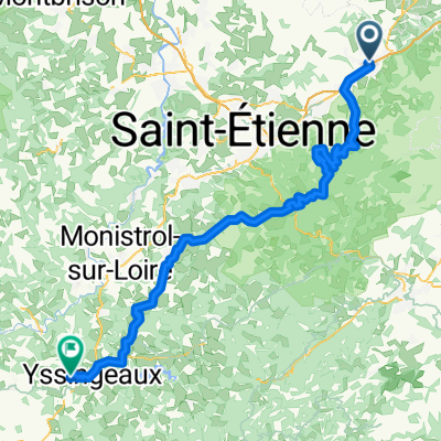 De Rue des Roches 16A, Rive-de-Gier à La Terrasse 145, Yssingeaux