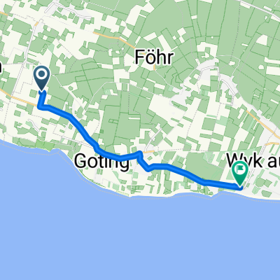 Borgsum-Feld 2 nach Am Flugplatz 7, Wyk auf Föhr