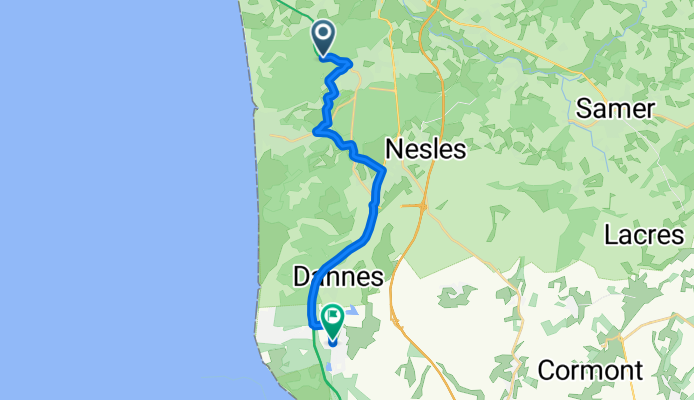 De Rue d'Ecault, Condette à Rue du Vieux Moulin 13, Camiers