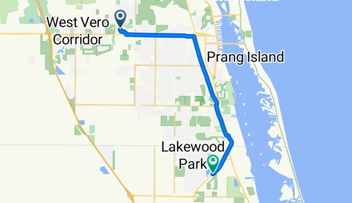 Route to 5966–5998 Turnpike Feeder Rd, Fort Pierce