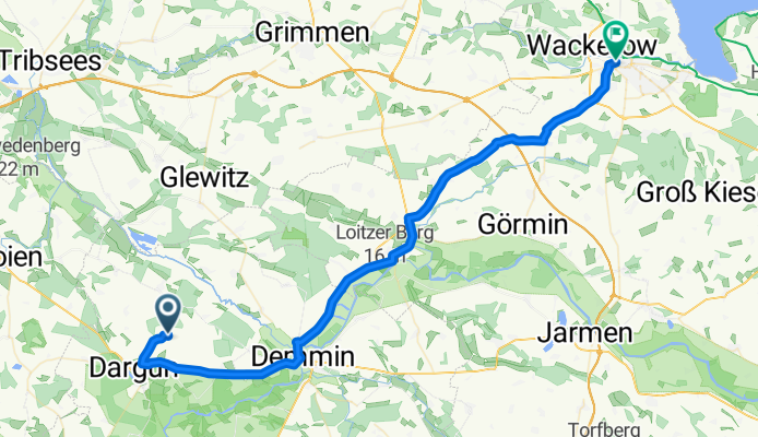 Barlin 10, Dargun nach Karl-Marx-Platz 19, Greifswald