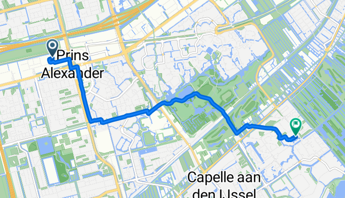 Koperstraat 23, Rotterdam naar De Vallei 84, Capelle aan den IJssel