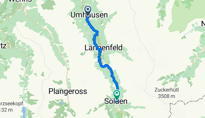 Umhausen, Umhausen nach Gemeindestraße 2, Sölden