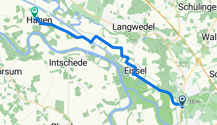 Bremer Straße 50, Verden nach Ziegeleiweg, Langwedel