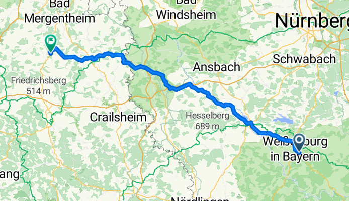 Am Birkhof 58, Weißenburg in Bayern nach B19, Dörzbach