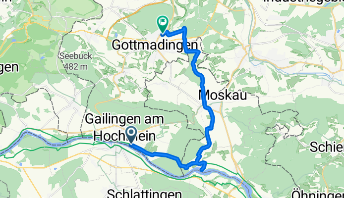 Strandweg 8, Gailingen am Hochrhein nach Hilzinger Straße 46, Gottmadingen