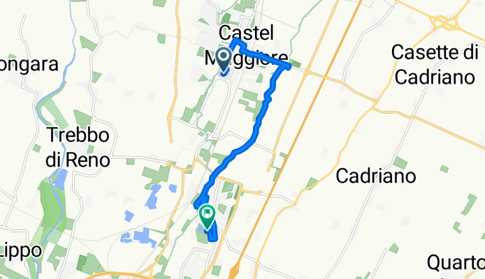 Da Via Eugenio Curiel 27, Progresso a Via dei Giardini 8/A, Bologna