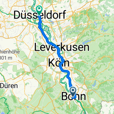 Berliner Platz 2, Bonn nach Marktplatz 9–12, Düsseldorf