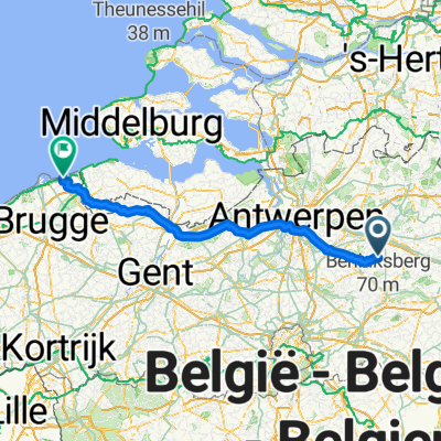 Herenthoutseweg 34, Heist-op-den-Berg naar Lippenslaan 228–254, Knokke-Heist