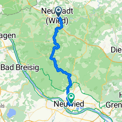 Route von Waldstraße 7–11, Neustadt (Wied)