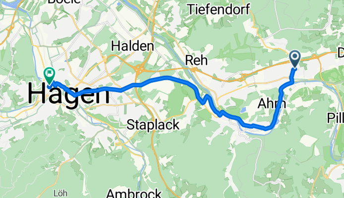 Berliner Allee 1, Iserlohn nach Berliner Platz 1, Hagen
