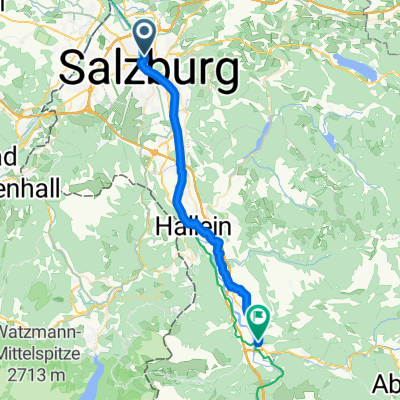 Tag 1 - 2021 Saint-Julien-Straße 16, Salzburg nach Markt 53, Golling an der Salzach