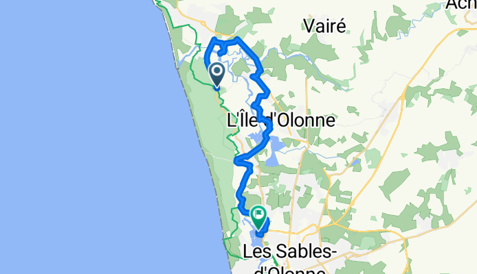 De Rue des Amis de la Nature, Les Sables-d'Olonne à Rue du Port 62, Les Sables-d'Olonne