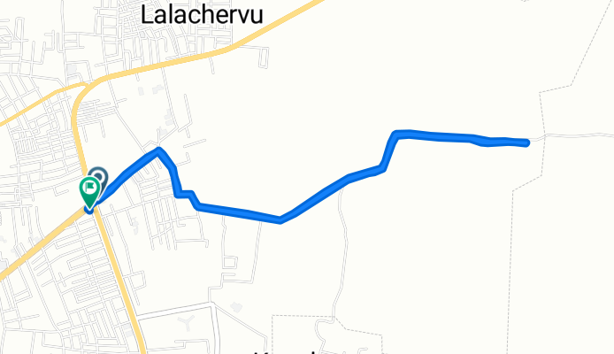 Sri Ram Puram Road, Rajahmundry to Service Road, Rajahmundry