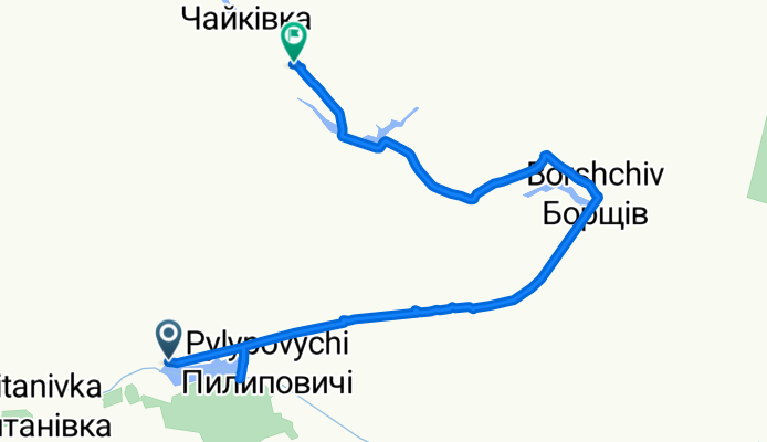 От Unnamed Road, Пилиповичі до Unnamed Road, Борщів