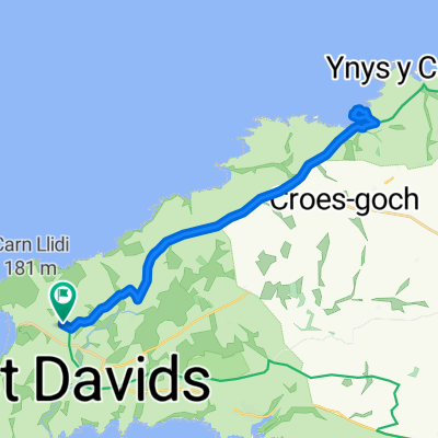 Lleithyr Farm Caravan Park, St Davids to Lleithyr Farm Caravan Park, St Davids